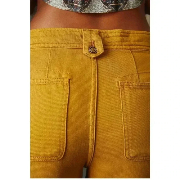 Anthropologie Pilcro Low-Rise Column Wide Leg Pants Size 29 TALL - Picture 4 of 9